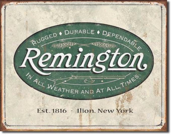 Tin Sign, REM - Weathered Logo