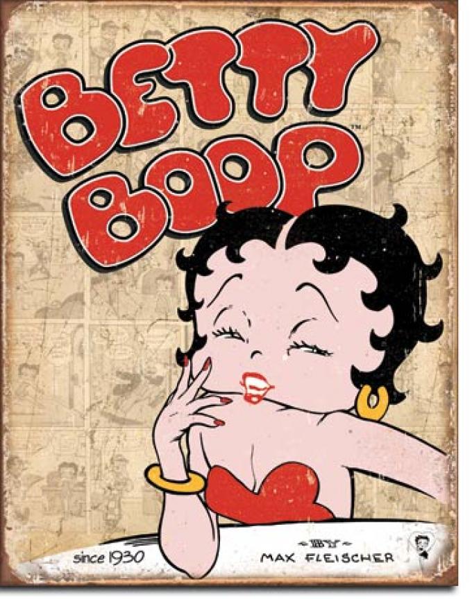 Tin Sign, Betty Boop Retro Panels