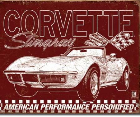 Tin Sign, Corvette - 69 StingRay