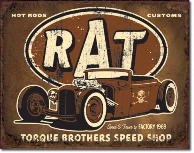 Tin Sign, Torque - Rat Rod