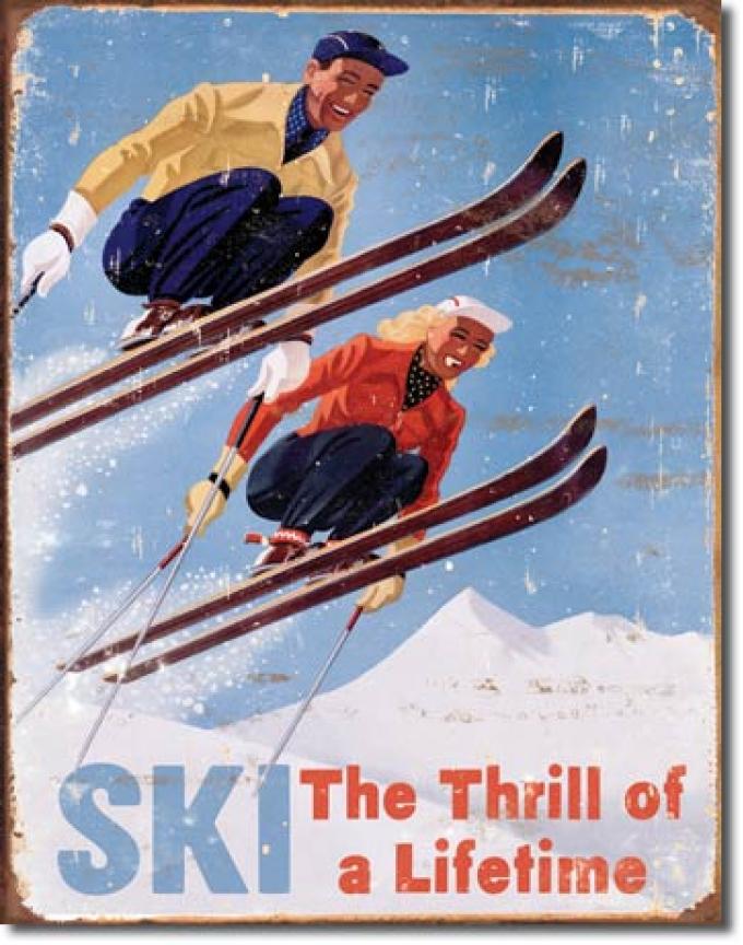 Tin Sign, Ski - Thrill of a Lifetime