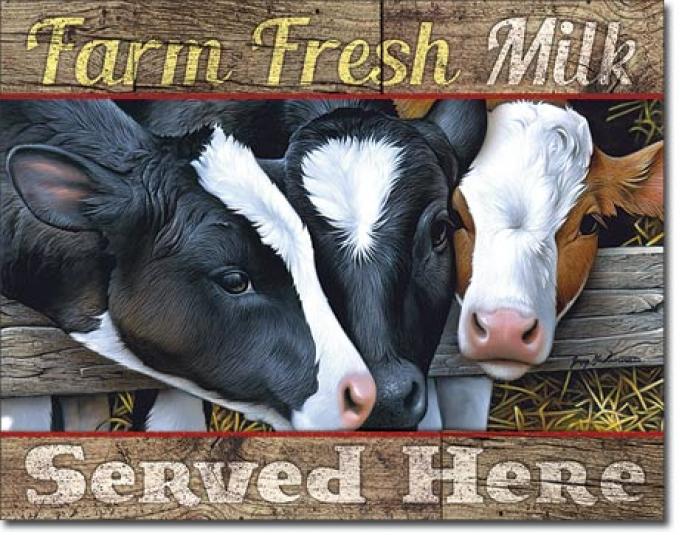 Tin Sign, Farm Fresh Milk
