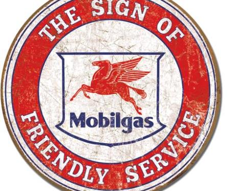 Tin Sign, Mobil - Friendly Service