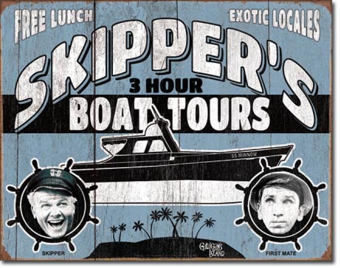 Tin Sign, Gilligan's Island - Skipper Tours