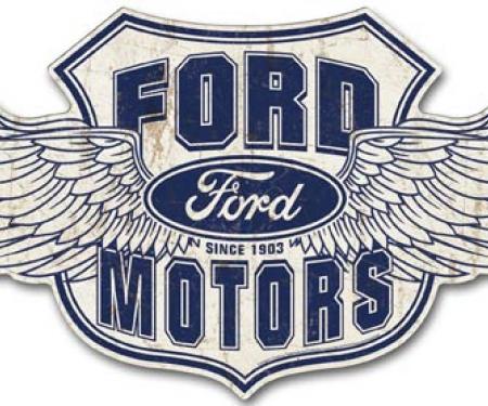 Premium Tin Sign, Ford Winged Logo
