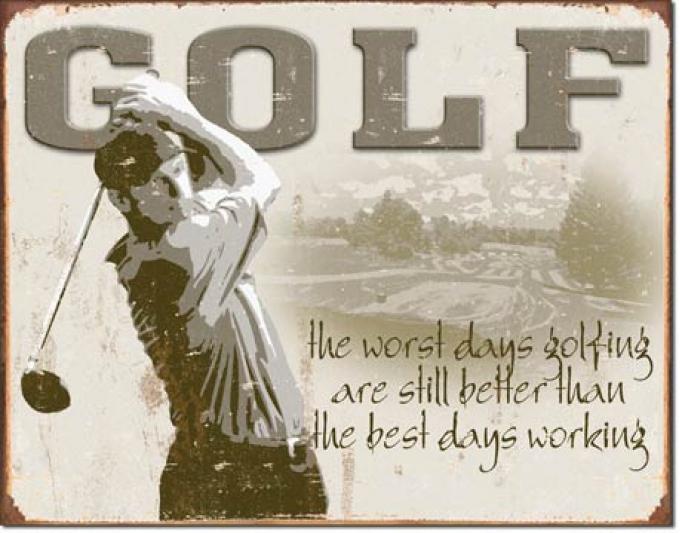 Tin Sign, Golf - Best Days