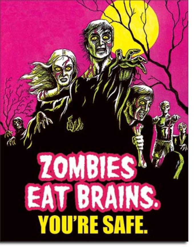 Tin Sign, Zombies Eat Brains