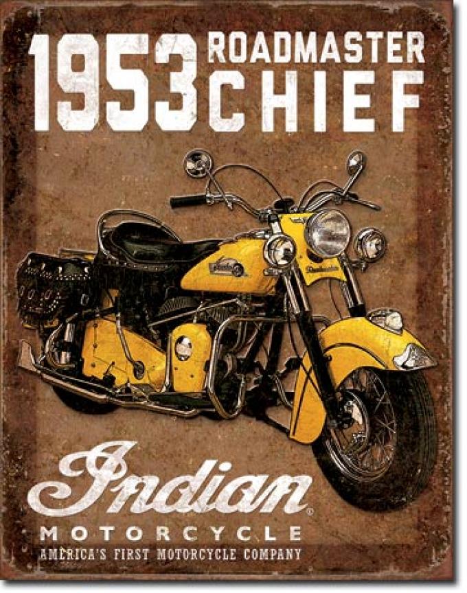 Tin Sign, 1953 Indian Roadmaster