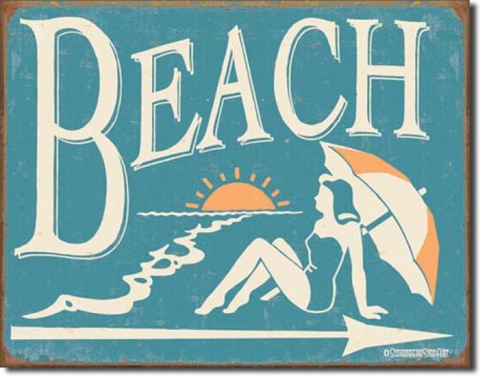 Tin Sign, Schonberg - Beach