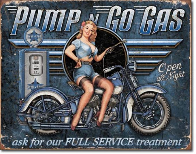 Tin Sign, Pump n Go Gas