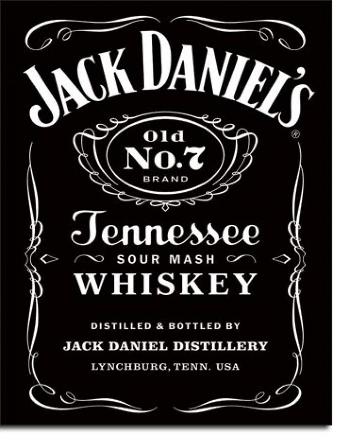 Tin Sign, Jack Daniel's Black Logo