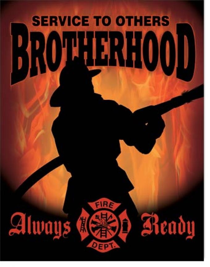 Tin Sign, Firemen - Brotherhood