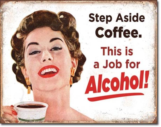 Tin Sign, Step Aside Coffeee