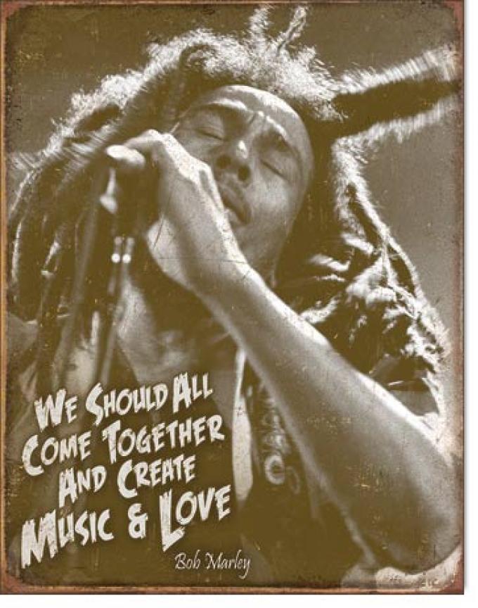 Tin Sign, Bob Marley - Music & Love
