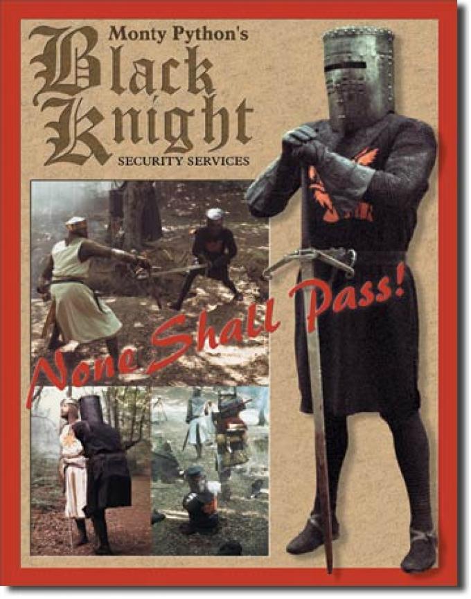 Tin Sign, Black Knight Security