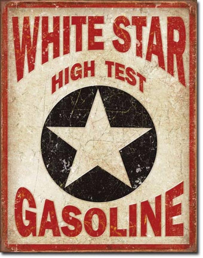 Tin Sign, White Star Gasoline