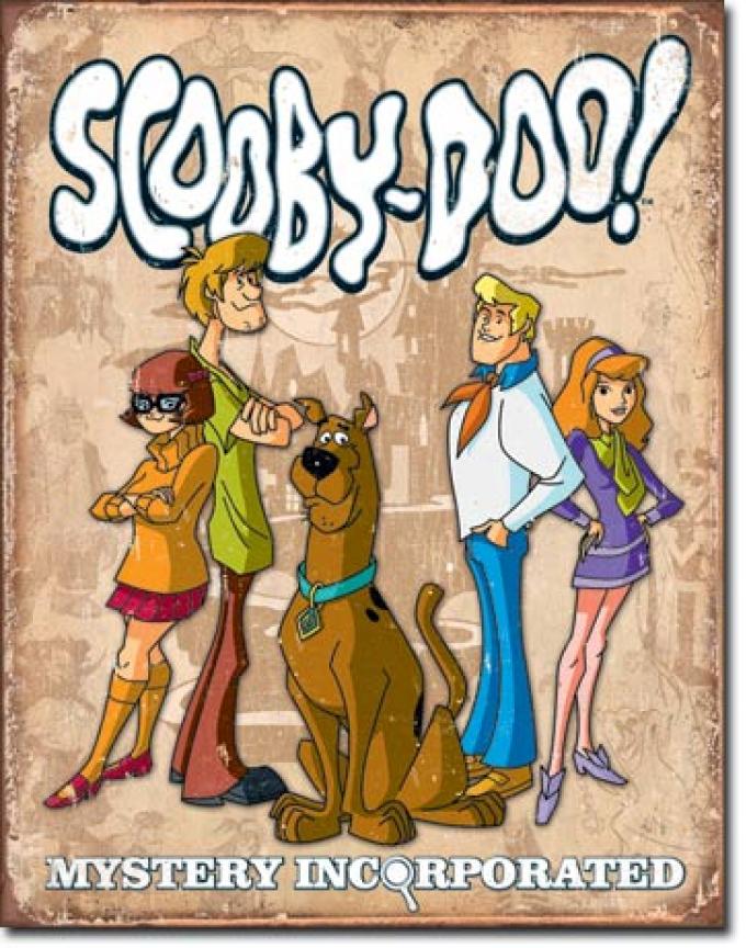 Tin Sign, Scooby Doo Gang Retro