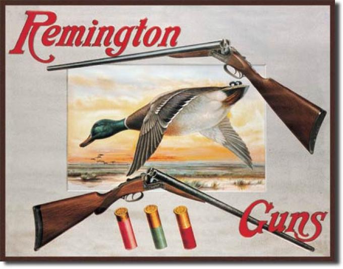 Tin Sign, Rem Shotguns and Duck