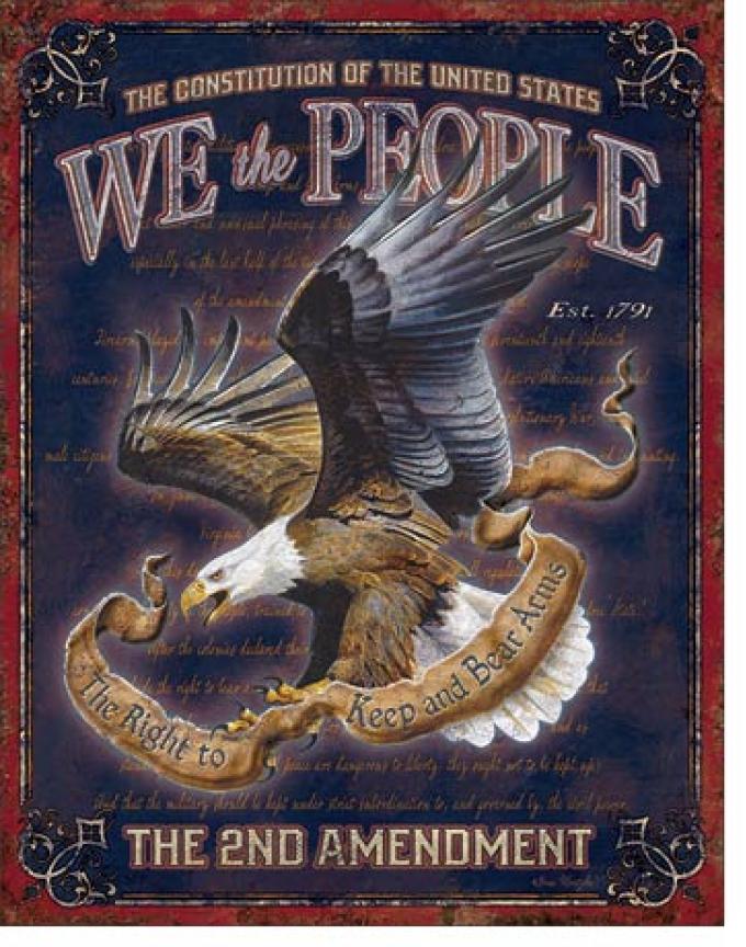 Tin Sign, We The People - 2nd Amendment