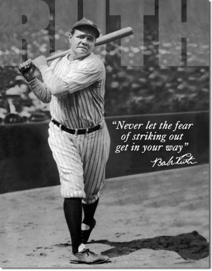 Tin Sign, Babe Ruth - No Fear
