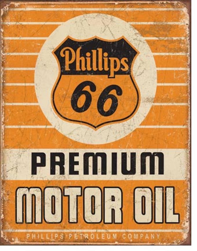 Tin Sign, Phillips 66 Premium Oil