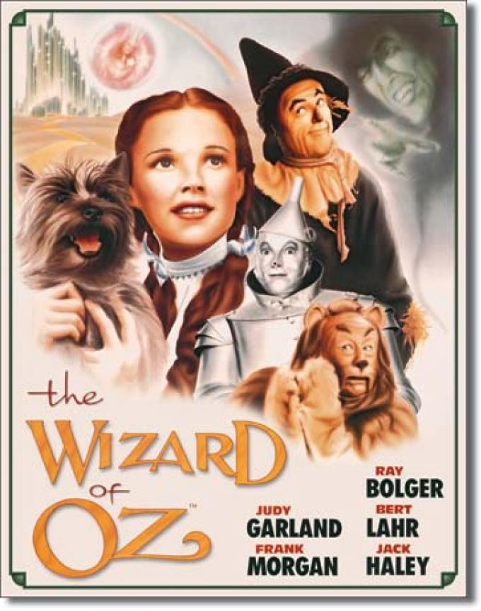 Tin Sign, Wizard of OZ Poster Illustrated