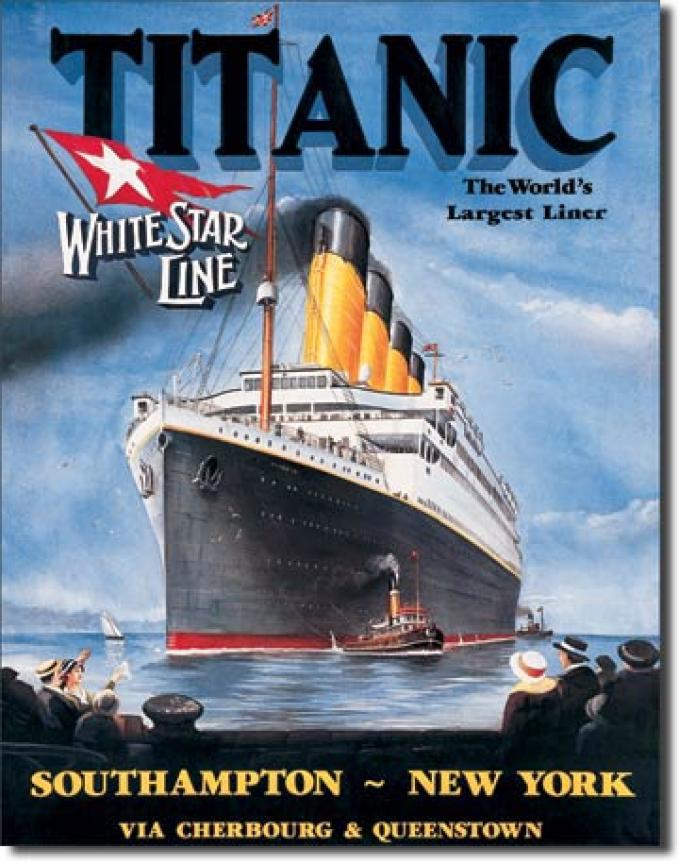 Tin Sign, Titanic - White Star