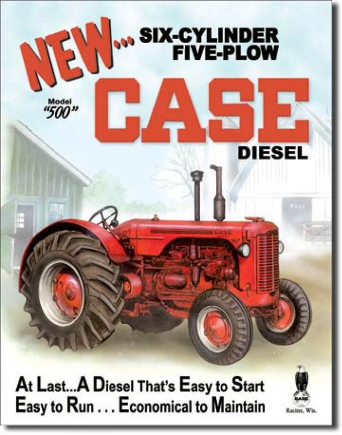 Tin Sign, Case - 500 Diesel