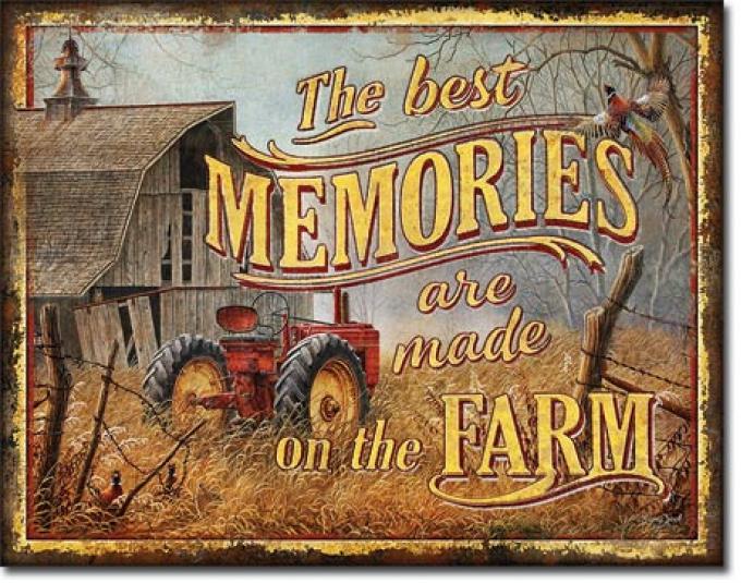 Tin Sign, JQ - Farm Memories