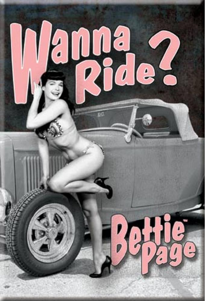 Magnet, Bettie Page-Wanna Ride