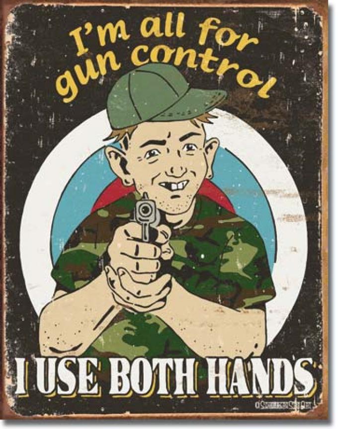 Tin Sign, Schonberg - Gun Control