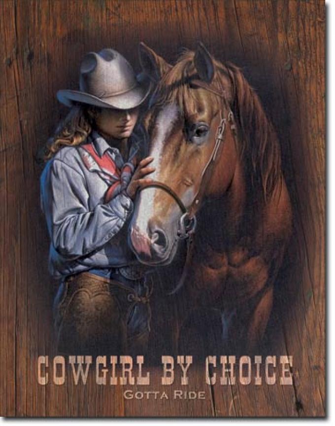 Tin Sign, Cowgirl by Choice