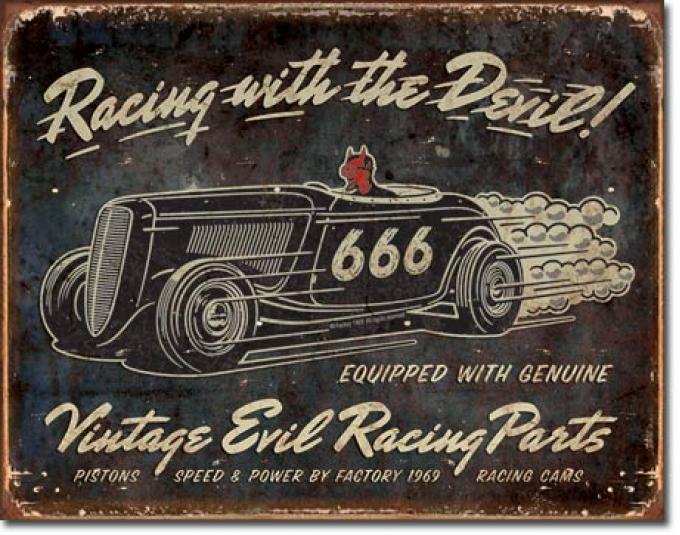 Tin Sign, Vintage Evil Racing