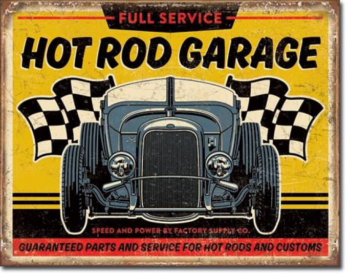 Tin Sign, Hot Rod Garage - '32 Rod