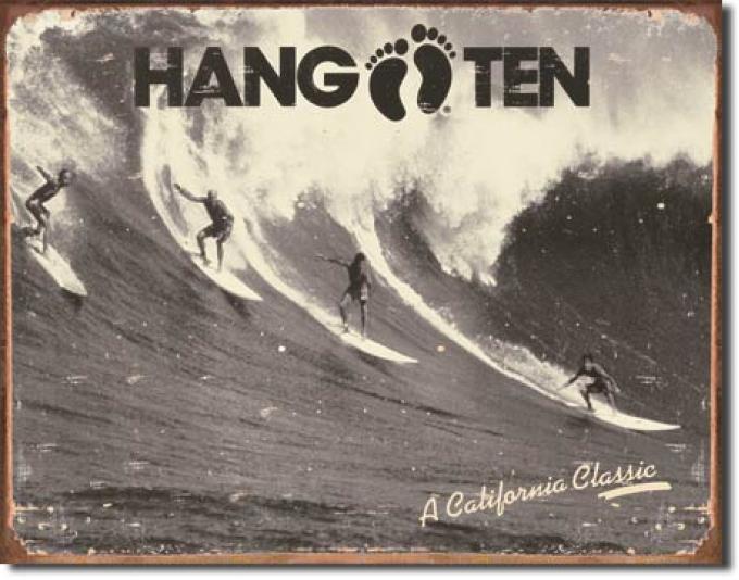 Tin Sign, Hang Ten - California Classic