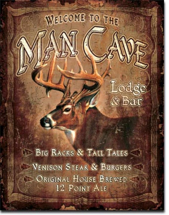 Tin Sign, JQ - Man Cave Lodge