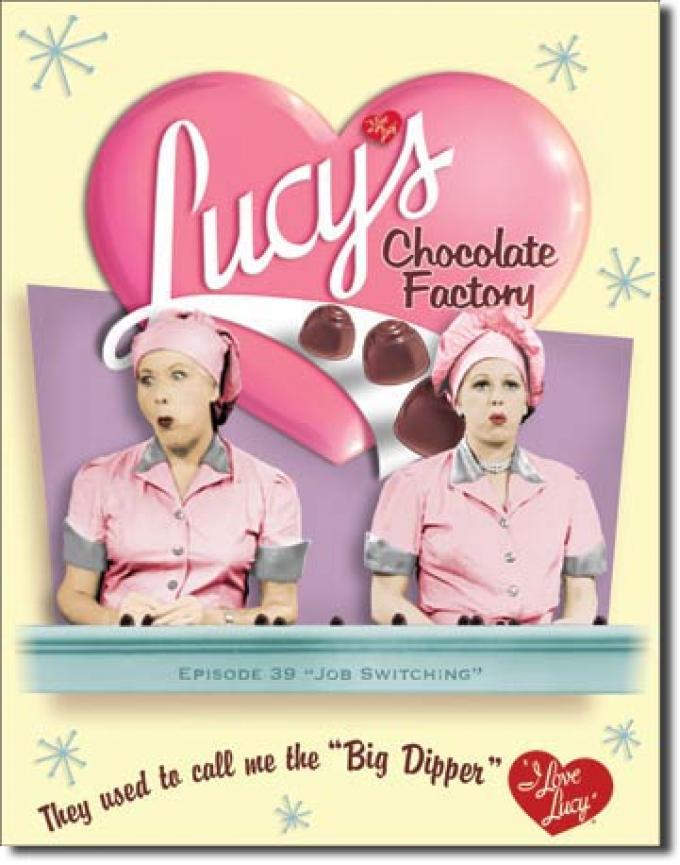 Tin Sign, Lucy Chocolate Factory