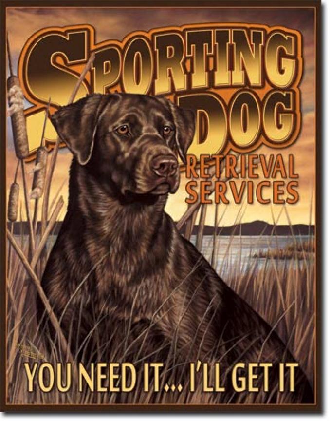 Tin Sign, Sporting Dog Services