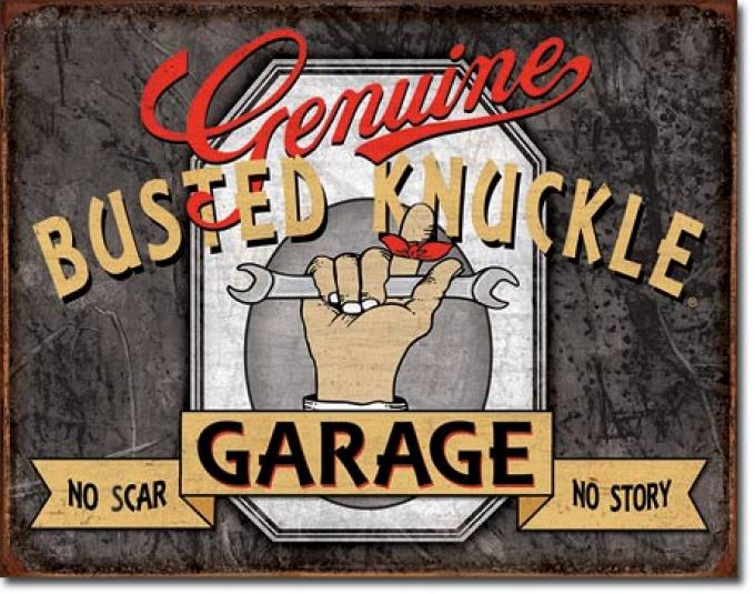 Tin Sign, Genuine Busted Knuckle