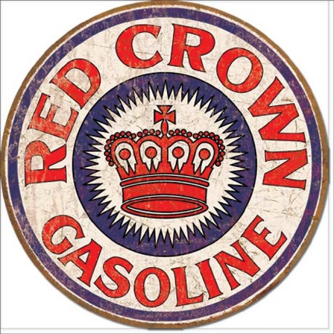 Tin Sign, Red Crown Gas