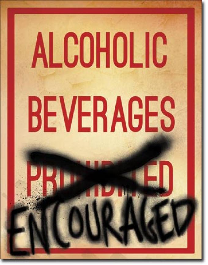 Tin Sign, Alcoholic Beverages