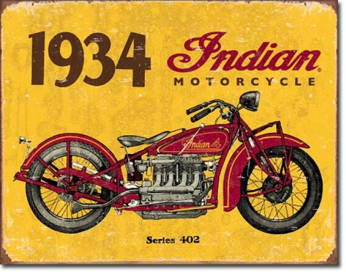 Tin Sign, 1934 Indian