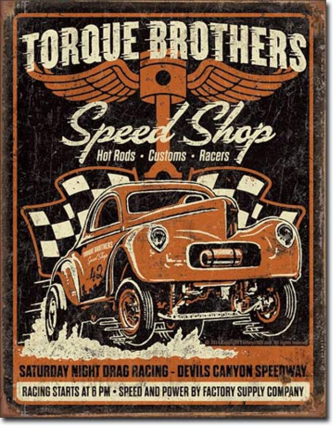 Tin Sign, Torque Bros - Gasser