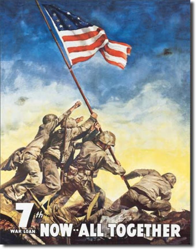 Tin Sign, War Bonds - IWOJIMA