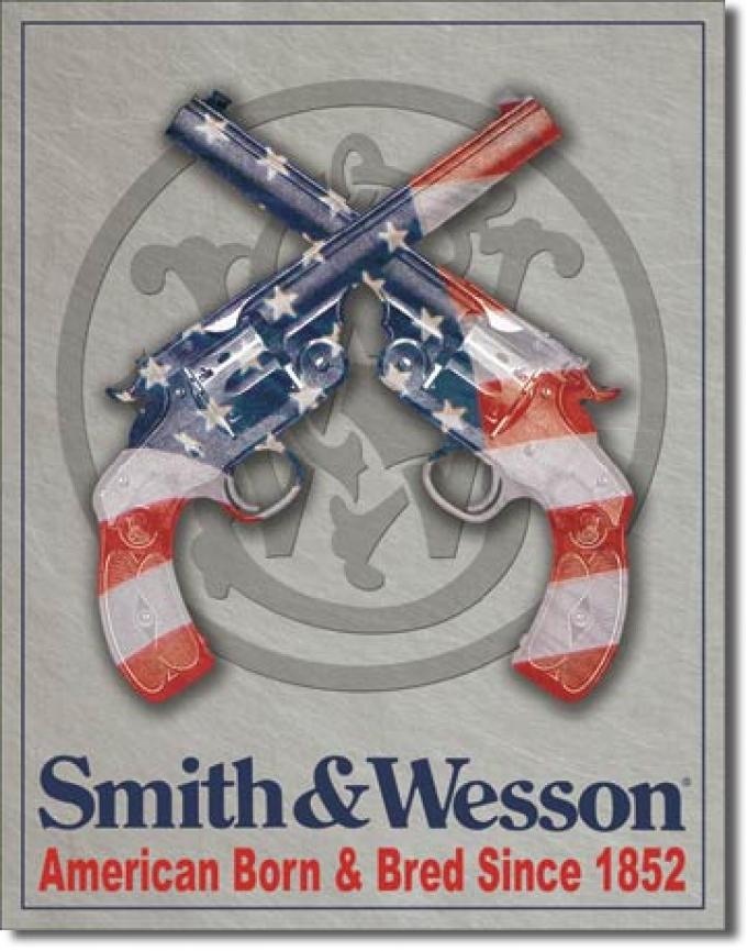 Tin Sign, S&W - American Born