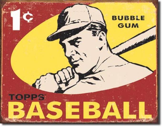 Tin Sign, Topps 1959 Baseball
