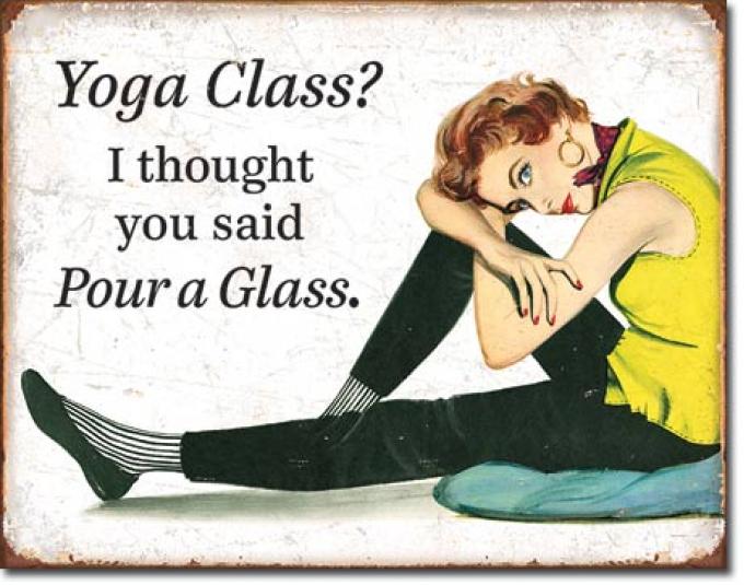 Tin Sign, Yoga Class
