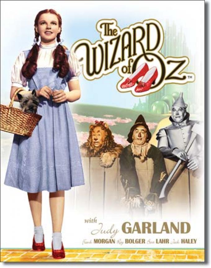 Tin Sign, Wizard of OZ Dorothy w/ Toto