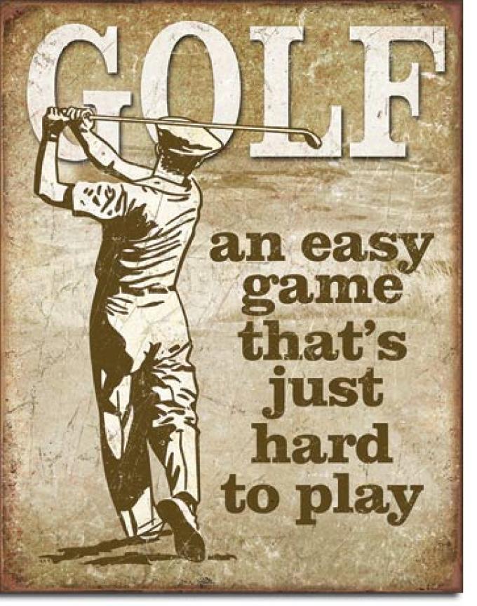 Tin Sign, Golf - Easy Game