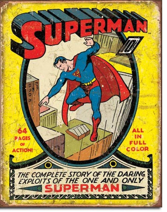 Tin Sign, Superman No1 Cover